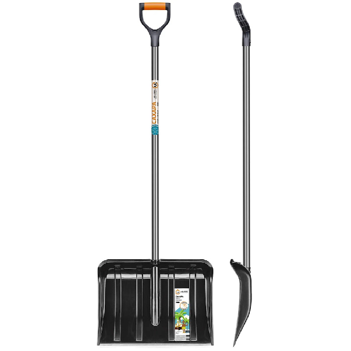 Лопата снеговая САХАРА 2части дерев.черенок 490х380х1470мм ЦИ 0364-ч