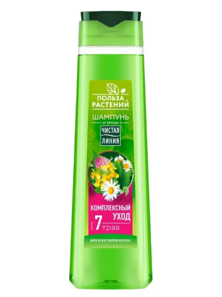 Шампунь для волос ЧИСТАЯ ЛИНИЯ комплексный уход 385мл 69554059