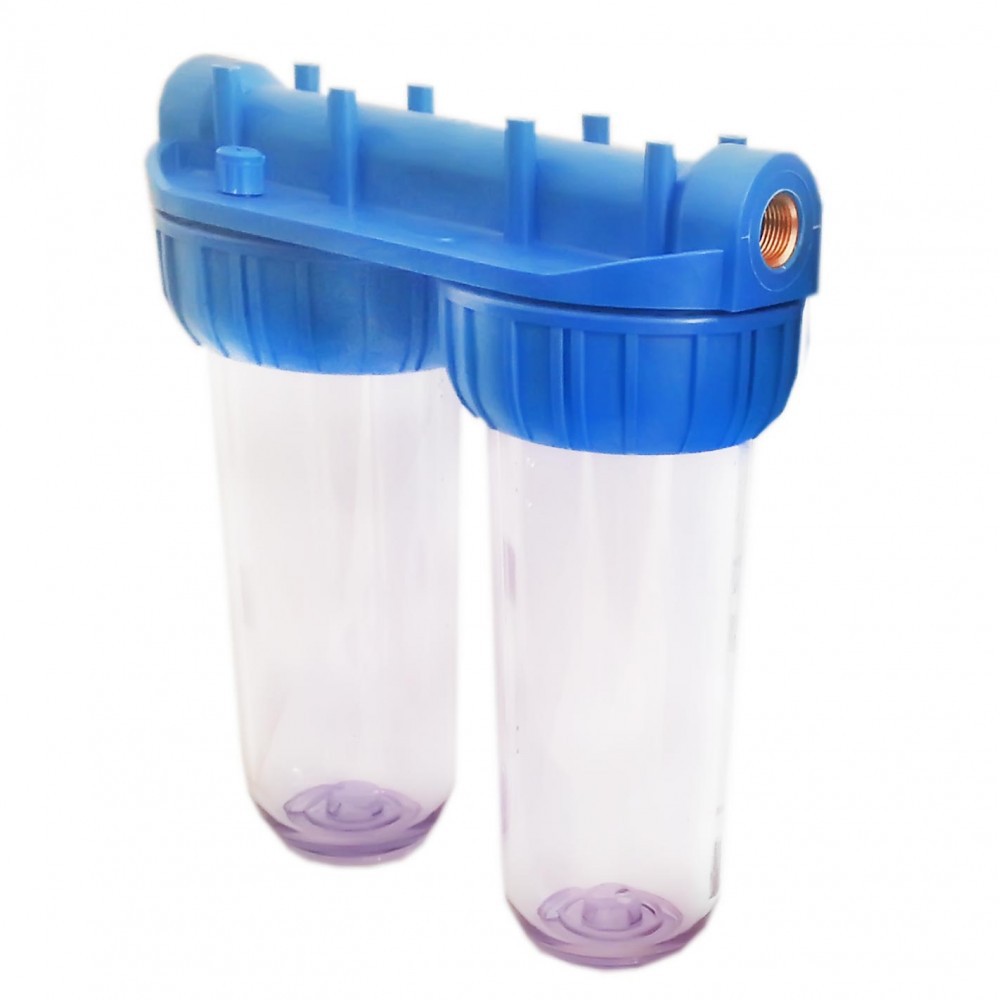 ФИЛЬТР SMS МАГИСТР. ДВОЙНОЙ 3/4" ДЛЯ ОЧИСТКИ ХОЛ. ВОДЫ (размер 10")   арт.SMS-50/2