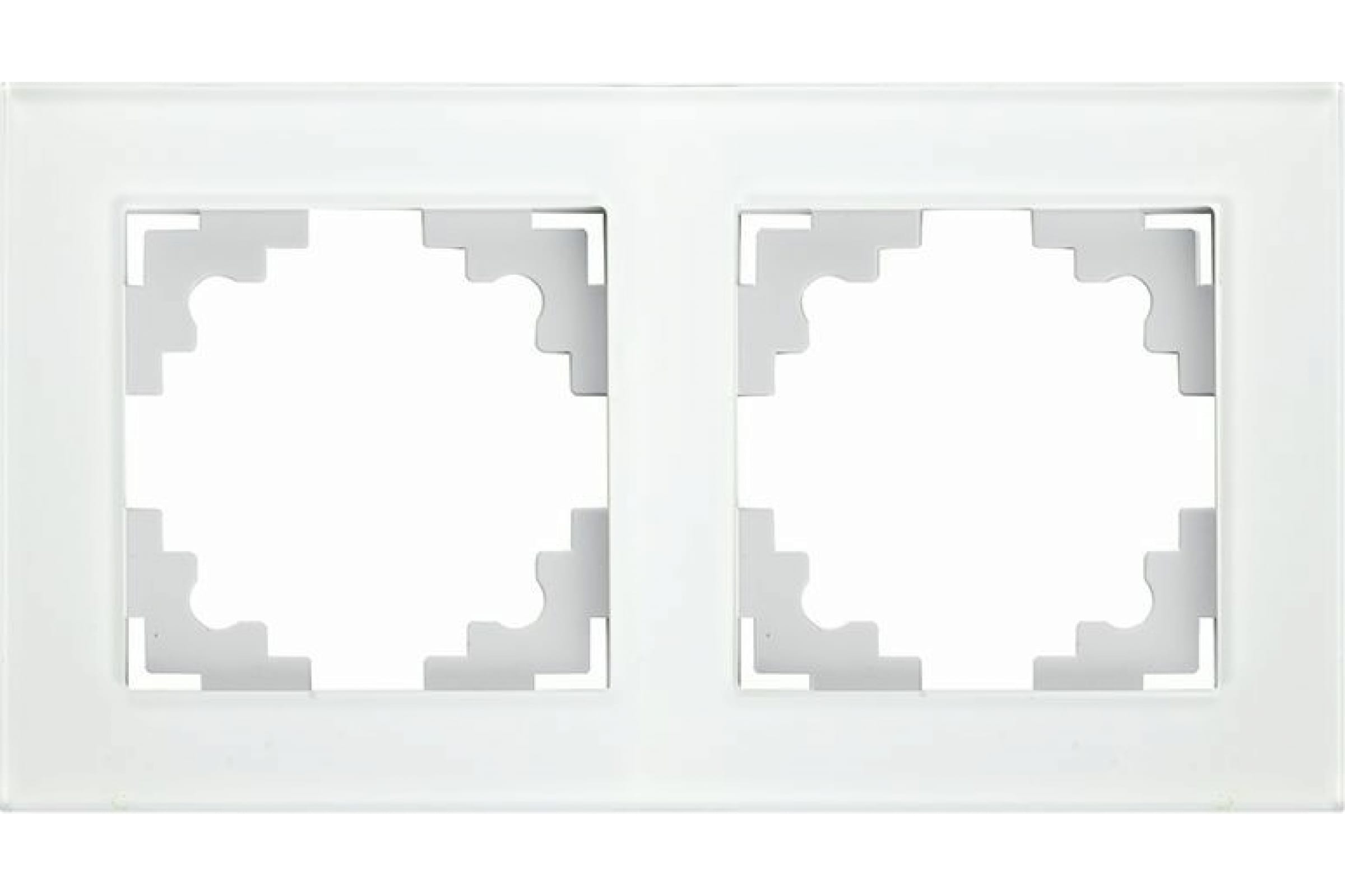 Рамка "Катрин" 2 СП белая,стекло GFR00-7002-01 (588)