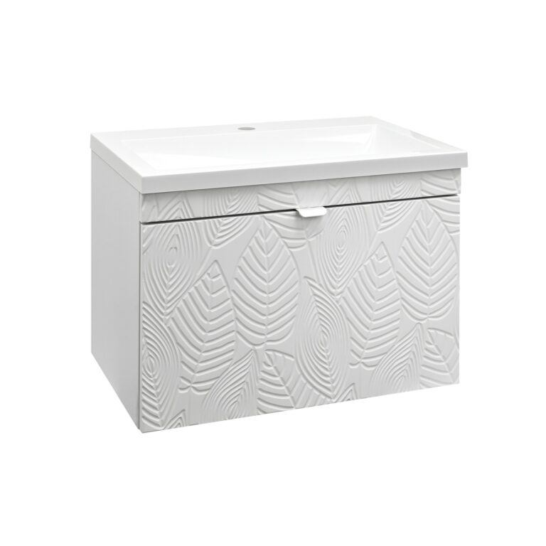 Тумба TOPPUS "GOFFRE ICE 60" подвесная с умывальником, белый, с одним ящиком 9711.0359711.035- купить в АПлайн