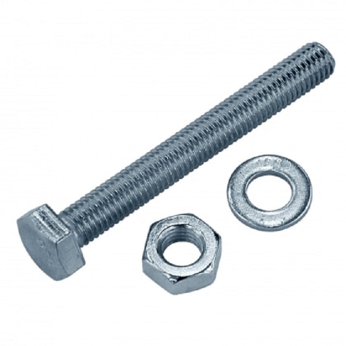 Болт с шайбой и гайкой DIN933 M10х50 (2шт) Стройбат 204001
