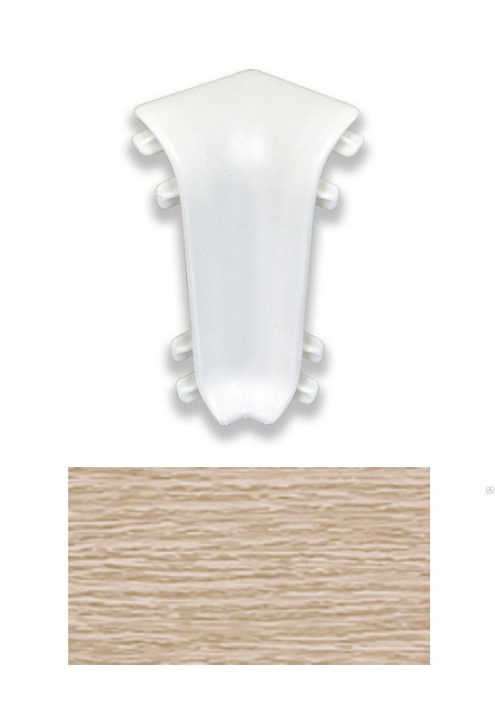 Угол вн. для плинтуса "Идеал Комфорт" 55мм (2 шт во флоупаке.), 213 Дуб северный