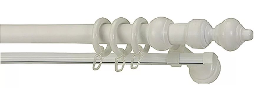 Карниз металлопластик дда Белый д28мм 1,2м 54606 