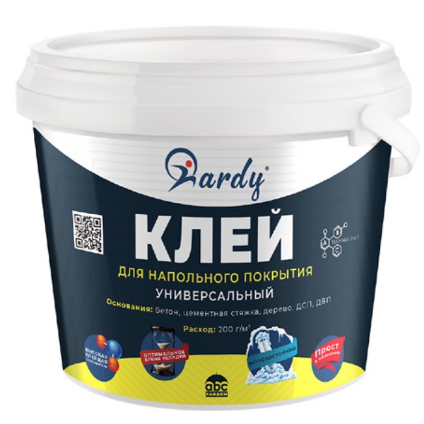 Клей для напольных покрытий HARDY универсальный 4кг4300007630- купить в АПлайн