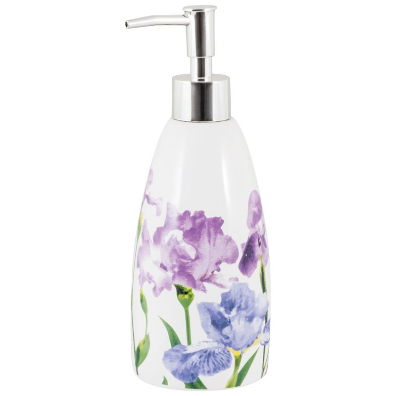 Дозатор для жидкого мыла "Ирисы" керамика DIS-IR 001991 