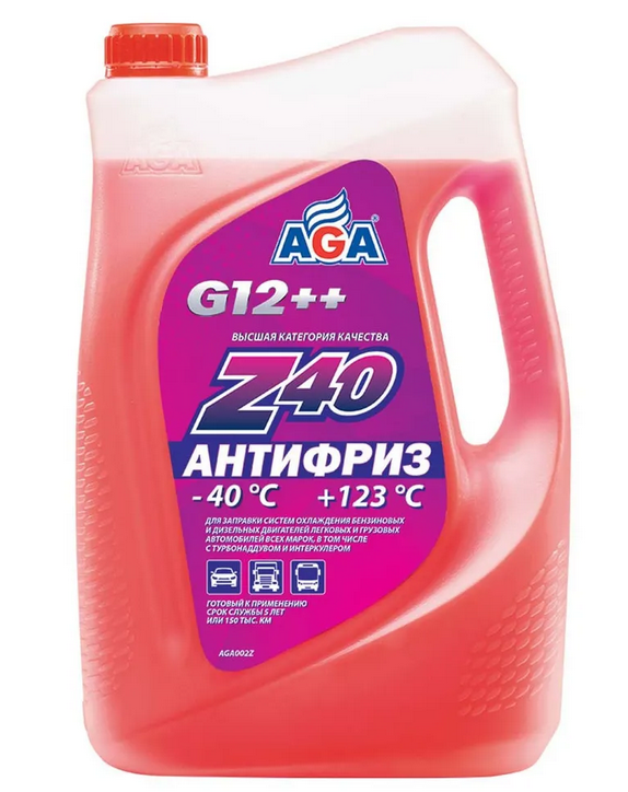 Антифриз AGA Z40 -40C G12 (красный) 5кг 