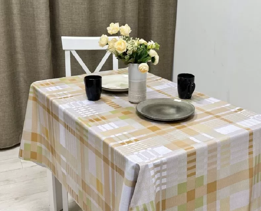 Клеенка Полли Шотландская клетка на тканевой основе 1.40х20м ST5655-1