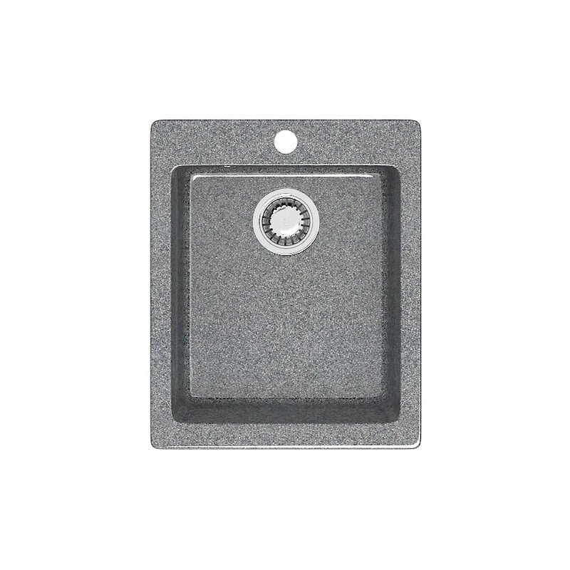 Мойка глянцевая BERGG Z8 темно-серый квадратная 425х195х500 мм Z008Q008 + комплект /781/