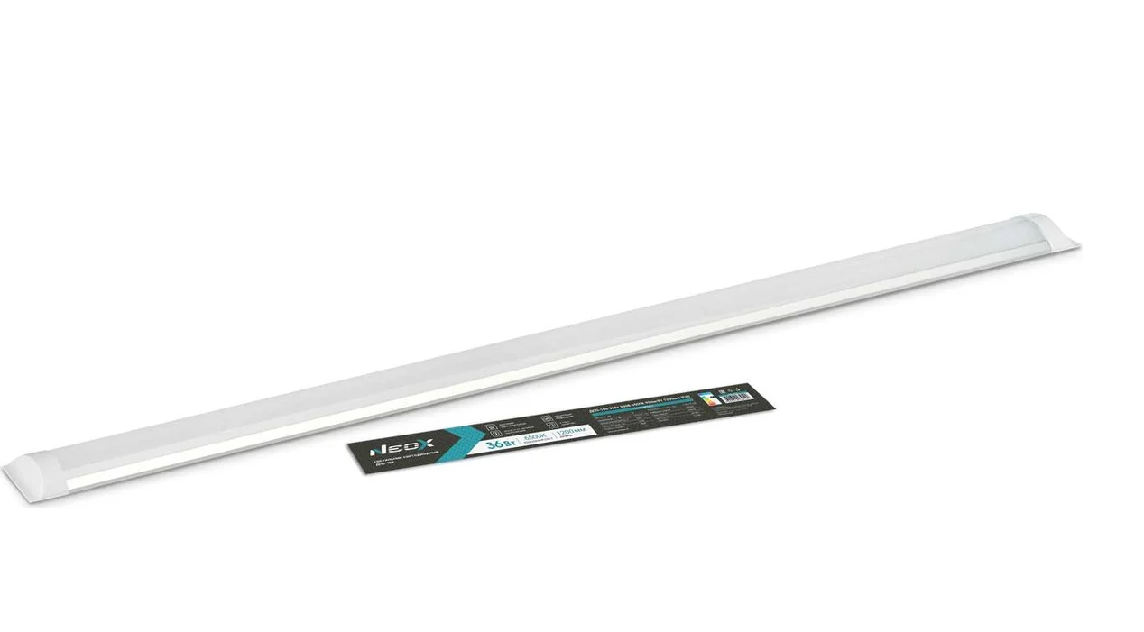 Светильник линейный св/д 36Вт 6500К 1200х75мм опал Neox 4690612039190- купить в АПлайн