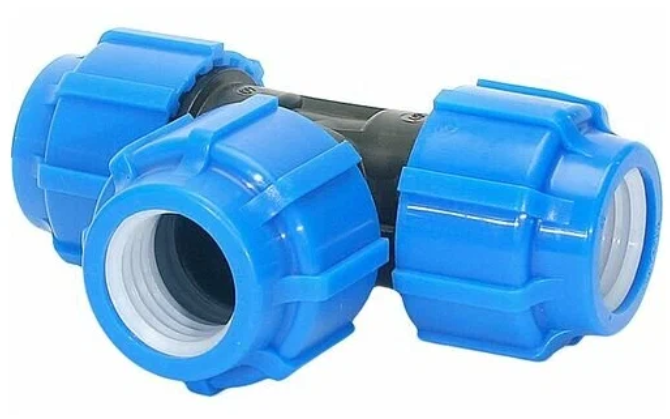 Тройник ПНД обжимной 40х40х40