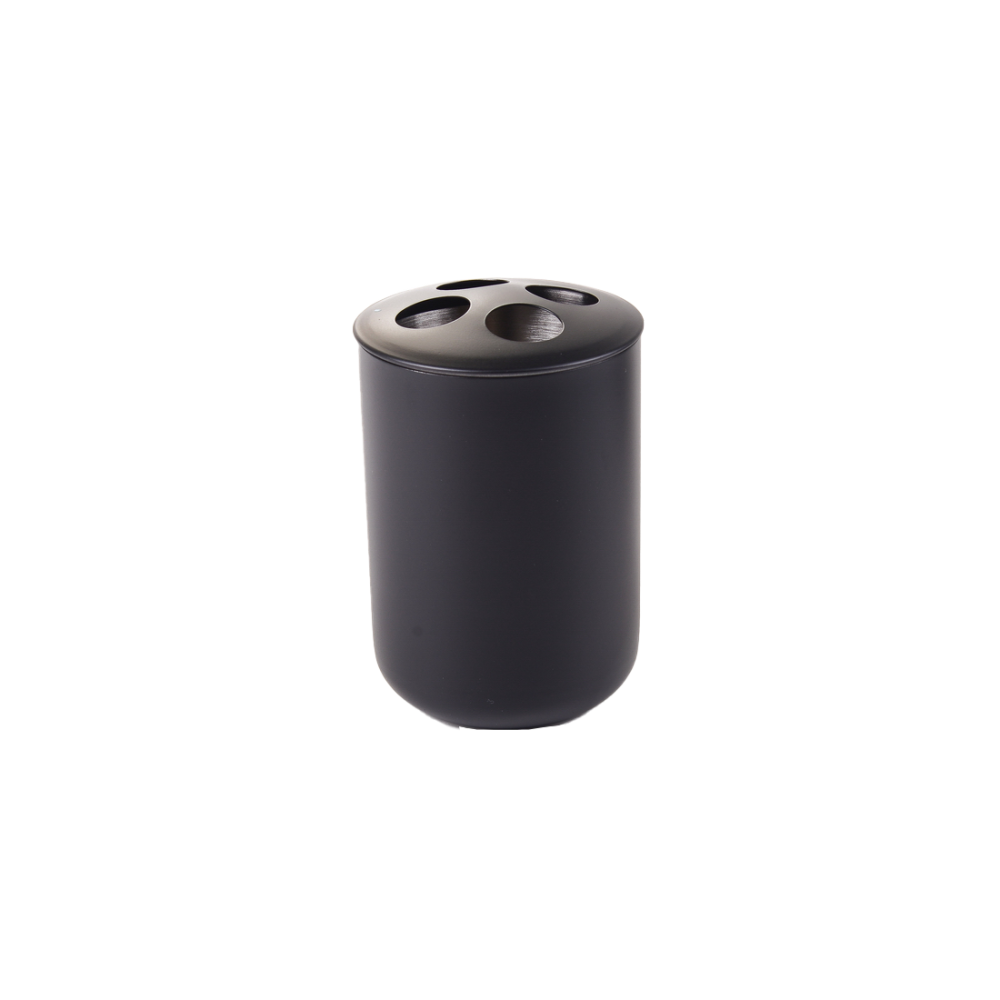 Стакан для зубных щеток металл черный B1034P-3