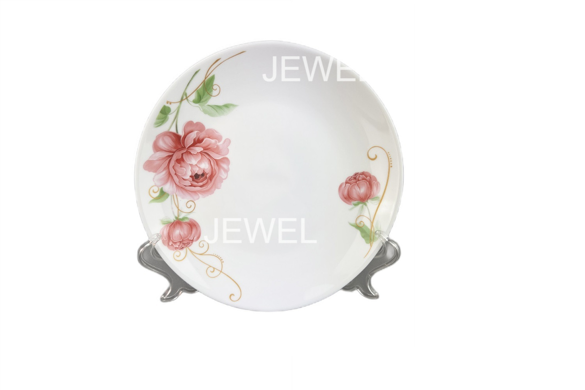 Тарелка стеклокерамика JEWEL Флора-BB-421-L 19см ПС0005-421-58/ПС0005-6933-58