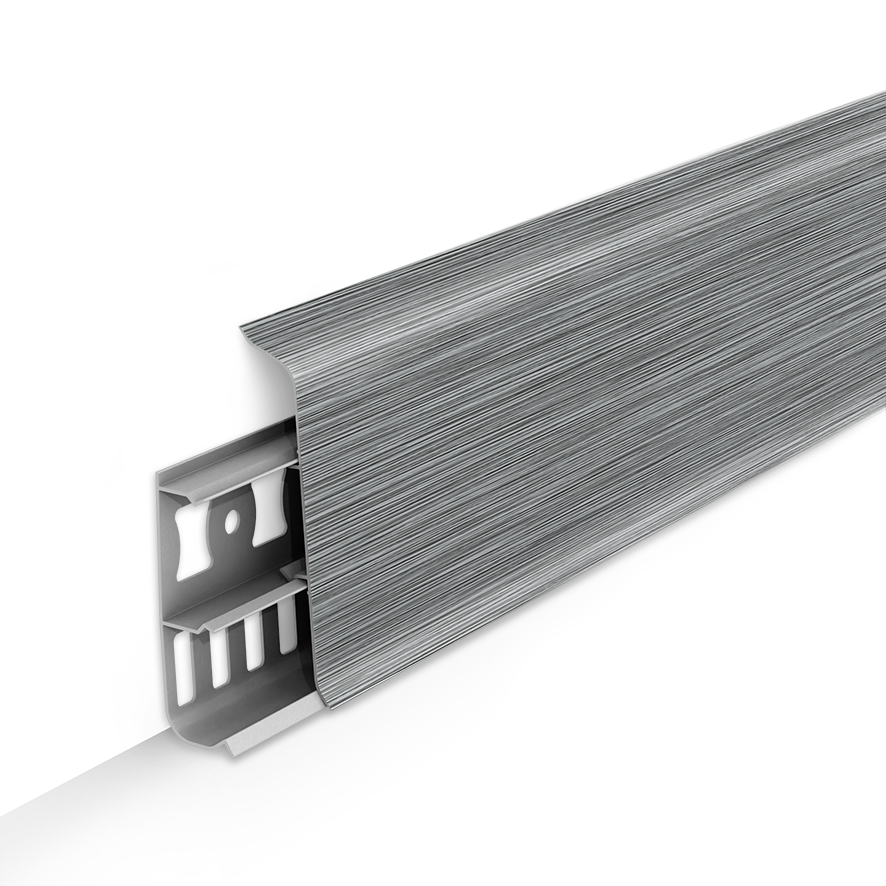 Плинтус ПВХ 2,2м П70 "Деконика", 187 Алюминий темныйД-П70 187 АЛМ ТЕМ- купить в АПлайн
