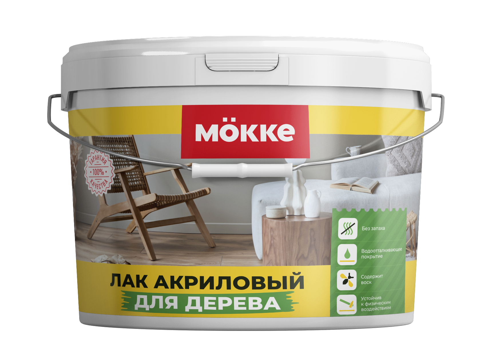 Лак акриловый MÖKKE по дереву матовый 2,5л7451- купить в АПлайн