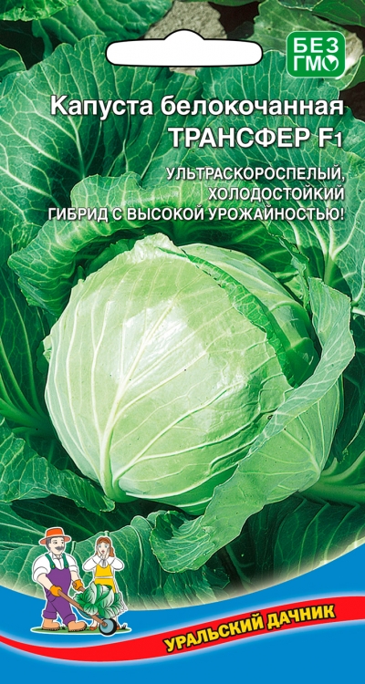 Капуста белокочанная ТРАНСФЕР F1 (УД) 0,2г ультраскороспелая е/п