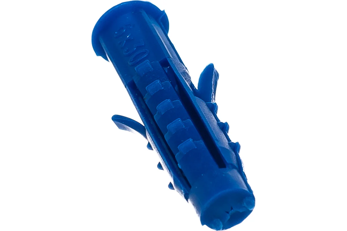 Дюбель распорный синий 6х30 (усы+шипы) пакет (30шт) BISKREP