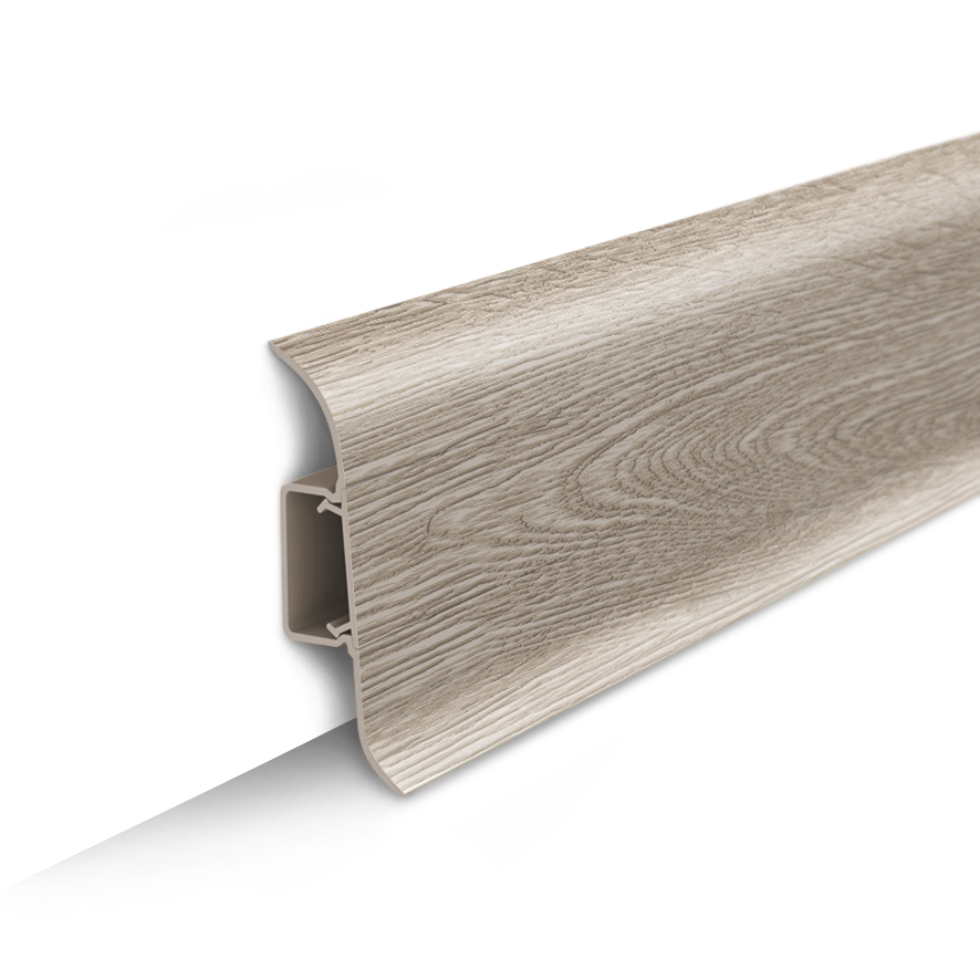 Плинтус ПВХ 2,2м с мягк. краем 55мм "Идеал Классик", 415 Дуб палена