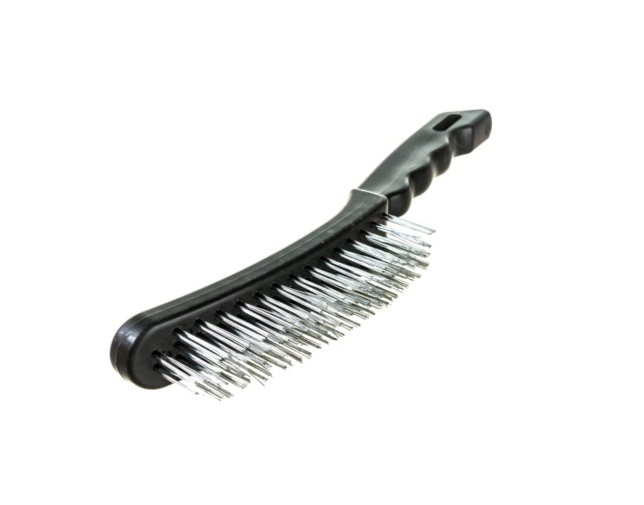 Корщетка 4-рядная стальная, пластиковая ручка Sparta 748665
