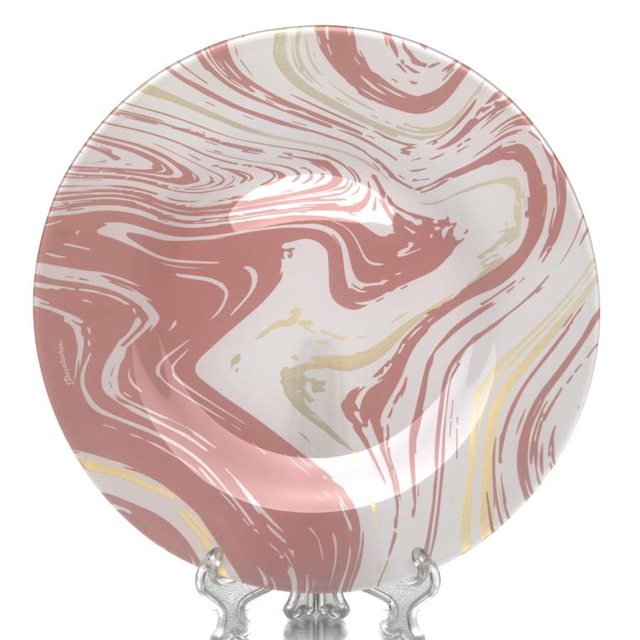 Тарелка стекл. глубокая пинк лава 220 мм /10335slbd62/