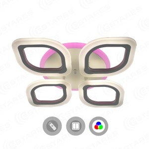СВЕТИЛЬНИК СВ/Д ЛЮСТРА "Estares" 40W+10W(4000lm) 2K-4K-6K 480х80 пульт ДУ бел IP20 AZALIA 4R RGB/16msУУ000003632- купить в АПлайн