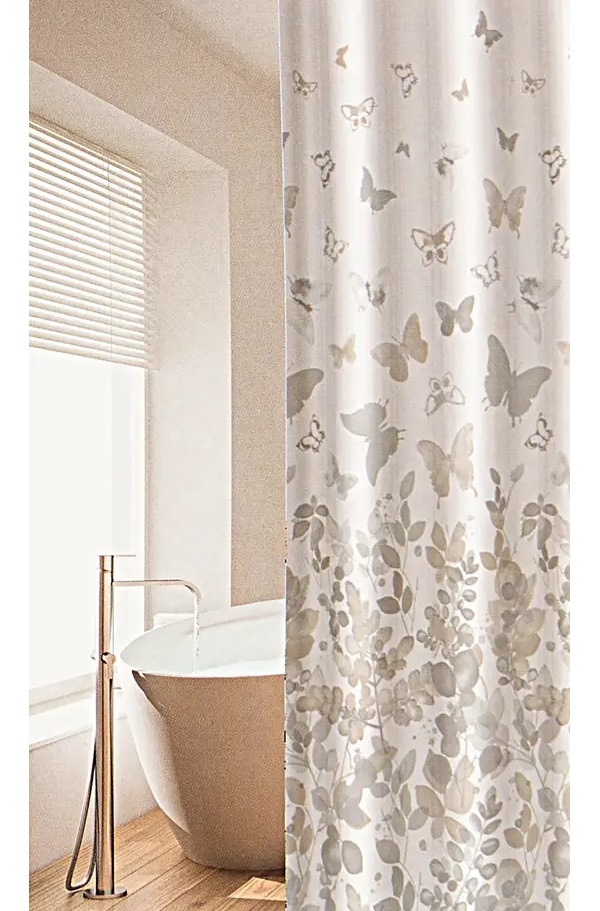 Штора для ванной комнаты GINI 180х180 см полиэстер с водооталкивающим покрытием АС-16-01 - АС-16-01 - купить в АПлайн