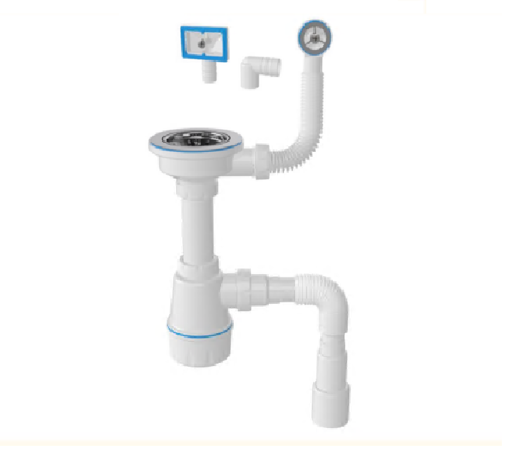 Сифон для мойки Zegor с разборным выпуском 70мм длина винта 50мм большая колба M106-0 