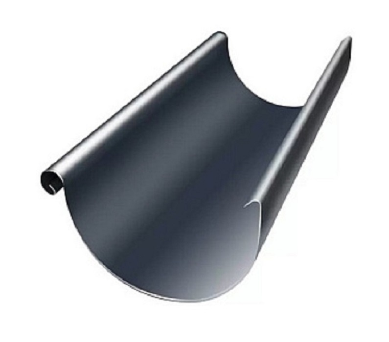 Желоб железный D125мм 3м RAL7024 серый