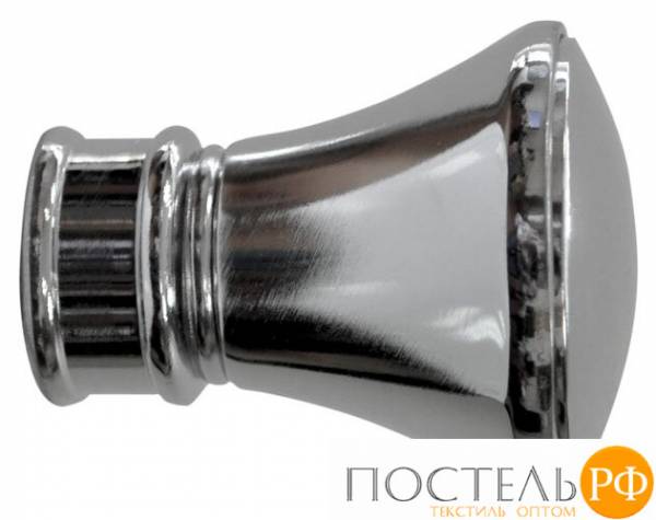 Наконечник DIY Люксор хром глянец (2шт) 28мм