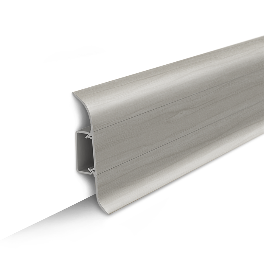 Плинтус ПВХ 2,2м с мягк. краем 55мм "Идеал Классик", 268 Клен серый