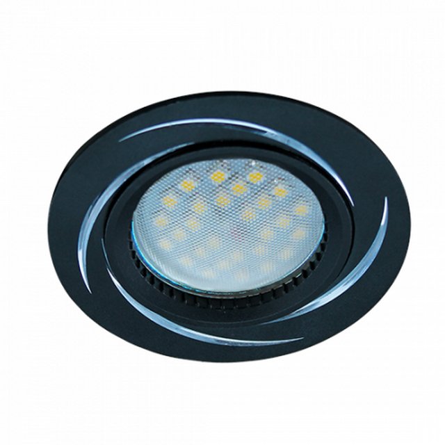 СВЕТИЛЬНИК ВСТР. GU5.3 "ECOLA" DL3181 MR16 GU5.3 МАТОВЫЙ ЧЕРНЫЙ/АЛЮМ FB1607EFF /536/