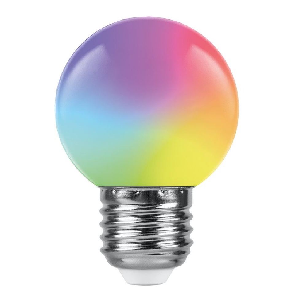ЛАМПА СВЕТОДИОД. "FERON"  декоратив 3Вт 230В Е27 RGB  матовый - плавная  смена цвета  38133  /533/0- купить в АПлайн