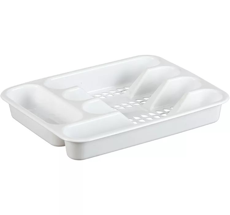 Лоток-вкладыш пласт. IDEA для столовых приборов сетчатый белый М1142