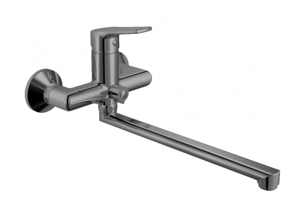 Смеситель для ванны GOLDEN FOX Темза с длинным поворотным изливом 12235-FOX12235-FOX- купить в АПлайн