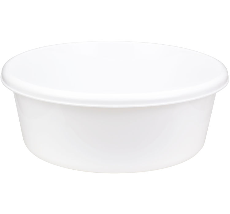 Таз пласт. 8л круглый белый М2512