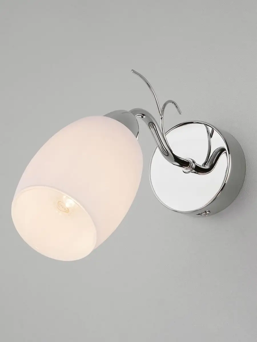 Светильник бра/металл хром-белый Е14 40W "EUROSVET" SAVANNA 70036/1/530ev78644- купить в АПлайн