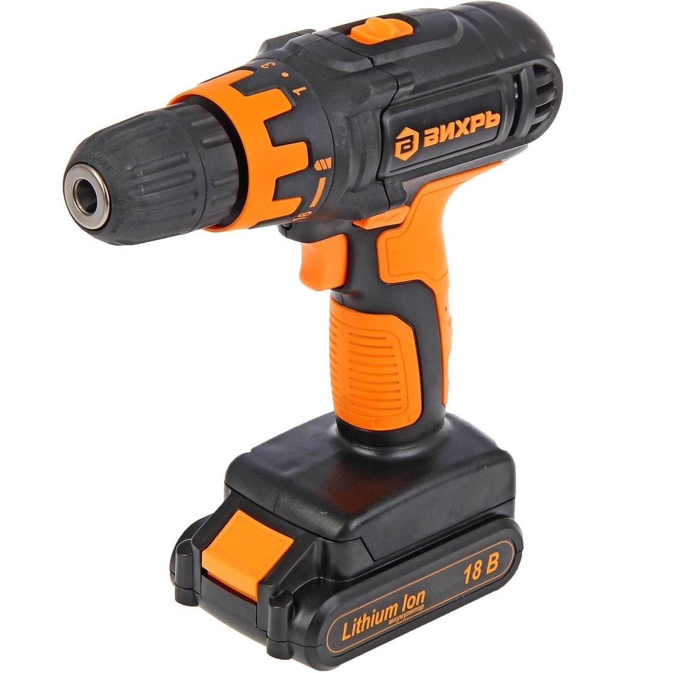 Дрель-шуруповерт аккумуляторная 18В, 45Hm, 2х2,0Ач ударная Вихрь ДА-18Л-2кУ - 72/14/17 - купить в АПлайн
