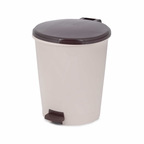 Ведро пласт. 12л Альтернатива с педалью слоновая кость М6805