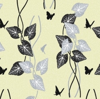 Самоклейка 0,45х2м Листья серые и черные "Grace" 5703-45(2)