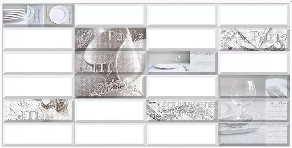 Панель декоративная ПВХ Плитка Трапеза 480х955мм