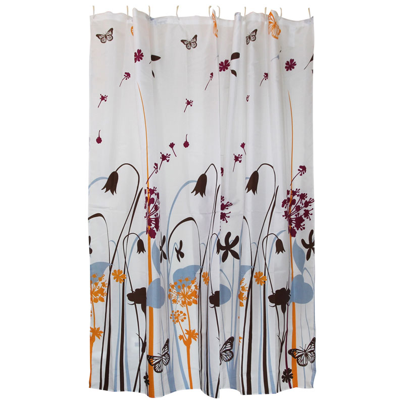 Штора для ванной комнаты "РЫЖИЙ КОТ" разноцвет полиэстер 180х180см SC-PE-10 