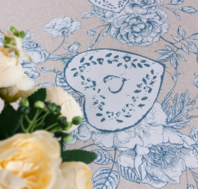 Клеенка Алегра Путь к сердцу на тканевой основе 1,40х20м