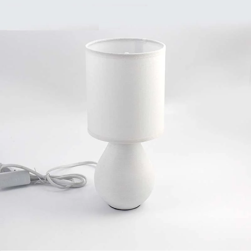 Светильник настольный 25Вт E14 100x120x275мм белый металл/керамика "Estares" Beta