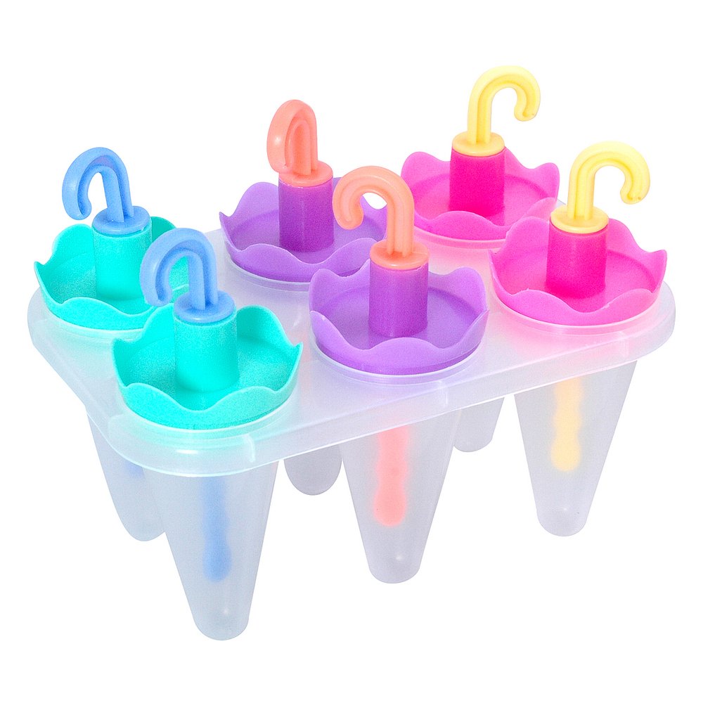 Формы для мороженого "Яркие зонтики". 6 ячеек. Размер 16,5х12,5х11 см VL80-353