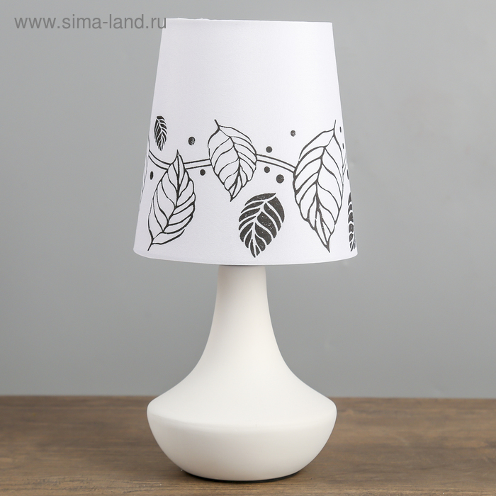 ЛАМПА НАСТОЛЬНАЯ КЕРАМИКА "АУРЕЛИЯ" БЕЛАЯ Е27 220В 23,5Х15Х15СМ 