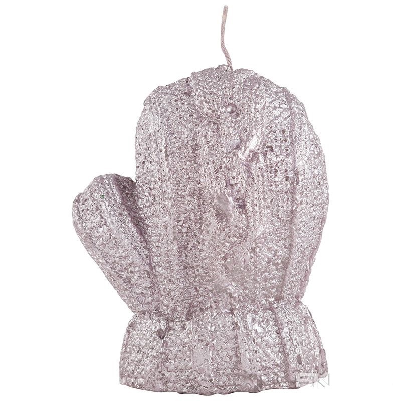 Свеча Варежка розовая 008337
