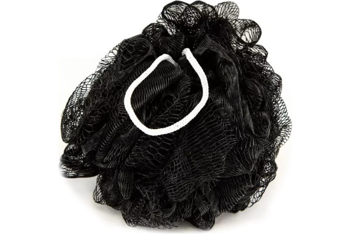 Мочалка банная нейлон черная 40г EuroHouse 14358 - 14358 - купить в АПлайн