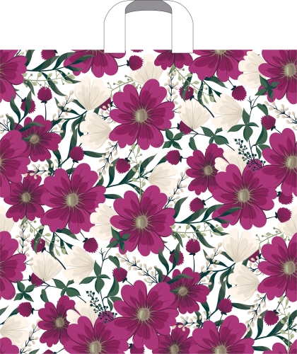 Пакет п/э Артпласт Флора 45х45+3см с петлевой ручкой 60мкм