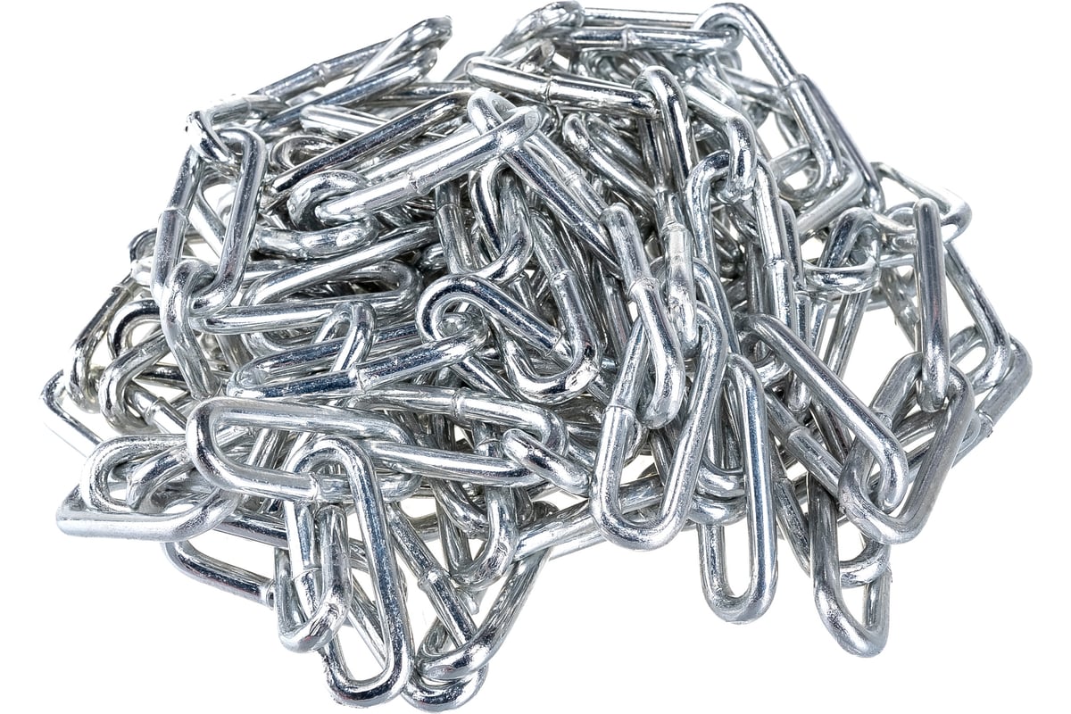 Цепь сварная М6 DIN763 длиннозвенная (5м) пакет Стройметиз