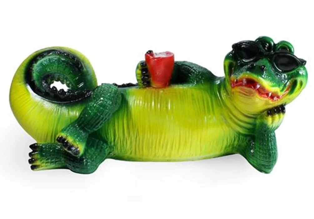 Фигура садовая гипс Крокодил в очках 210х410мм арт. 116арт. 116- купить в АПлайн